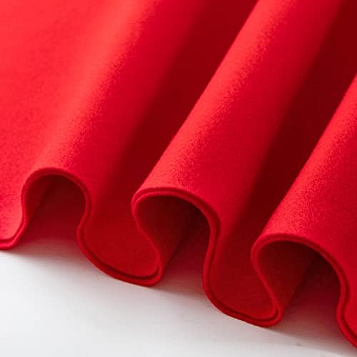 HAOFEIJH tkanina od filca 72 * 36 inča široka 1,6 mm, listovi od tkanine meka tkana akrilna zanatska tkanina za DIY zanatske šivaće Patchwork,Craft filc (crveni)