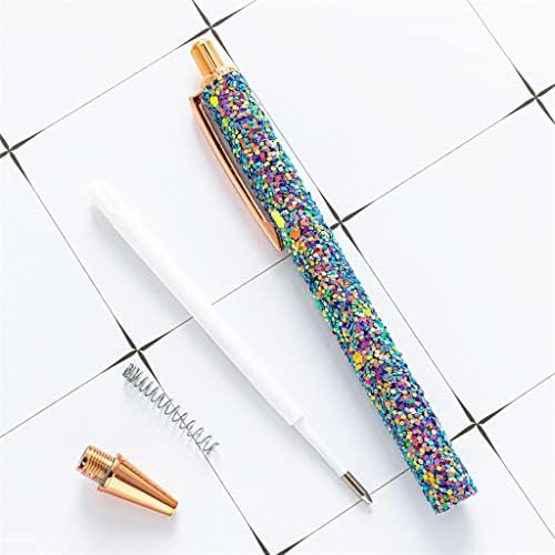YFQHDD 7pcs Metal olovka Glitter u prahu Ballpoint olovka Slatki crtani višebojni šljokice